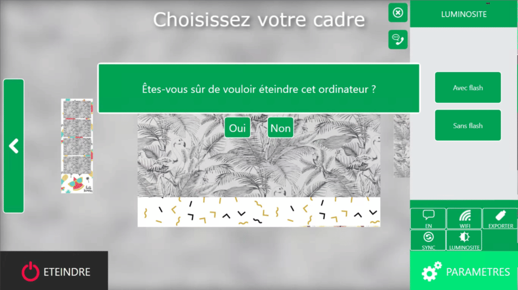 Eteindre photobooth écran 2